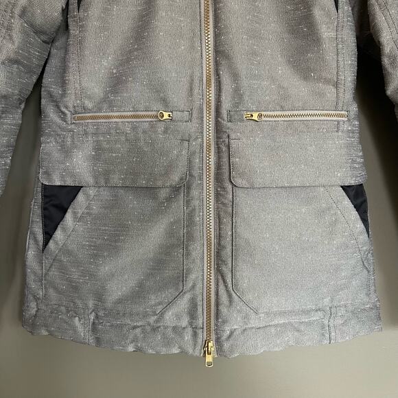 Lole Shine Jacket in Meteor Reversible Down Puffer Parka Size XS Grey Black Warm - Picture 11 of 16